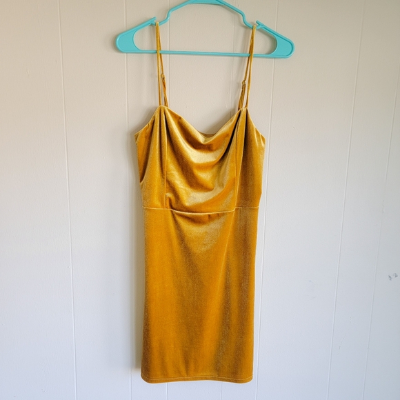 Urban Outfitters Genova Velvet Tie Back Bodycon Mini Dress - Picture 2 of 4